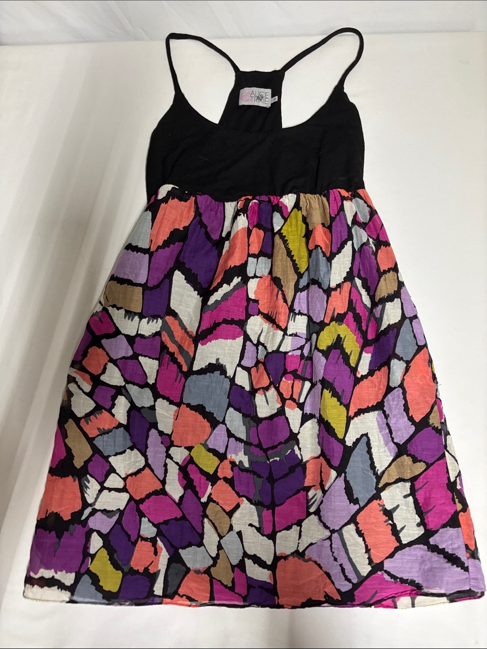 Alice + Trixie Cotton Silk Abstract Print Pocket Dress XS